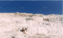 Couple in love in Turkey, Pamukkale