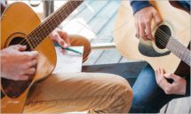 Learning to play the guitar