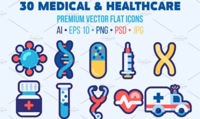 Medical Flat Icons Good for Logo - Free Download