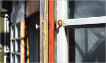 Open windows of the old house