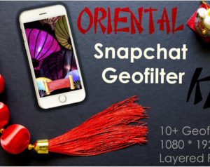 Oriental Snapchat Geofilter Kit