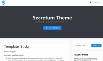 Secretum WordPress Theme - Free Download