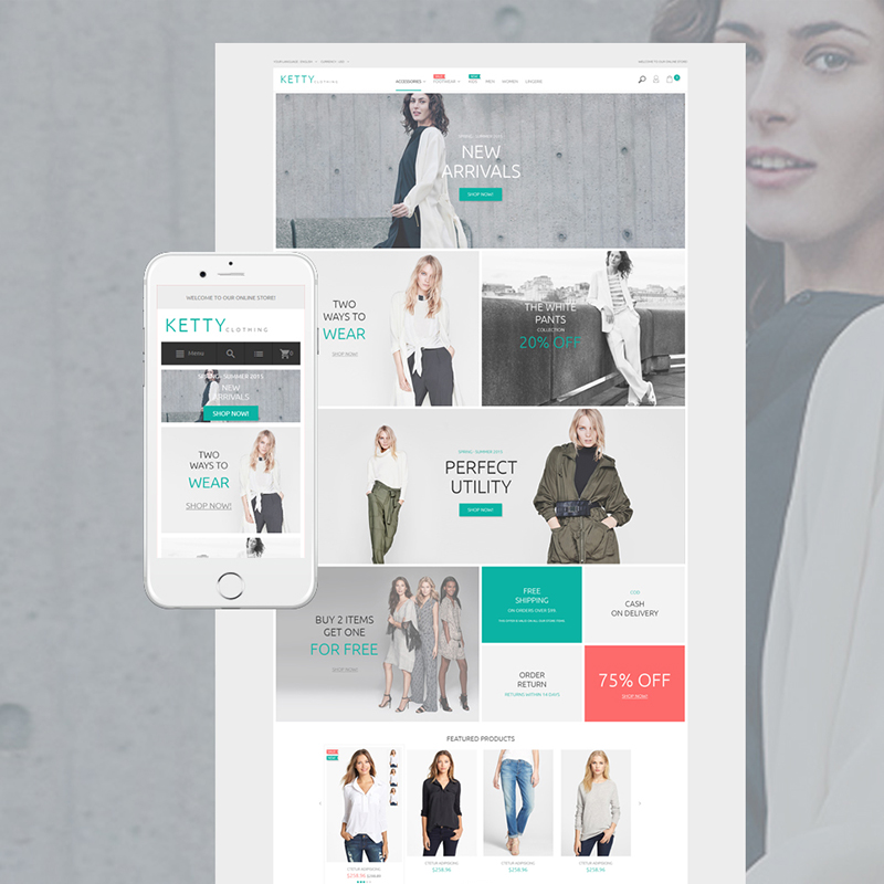Ketty - Clothing Store Magento Theme    