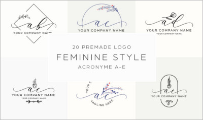 Feminine logo bundle