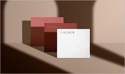 Laurus Embossed Square Cards - Free Download