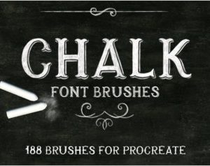 Procreate Chalk font brushes