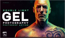 Dual lighting Gel Photoshop Action