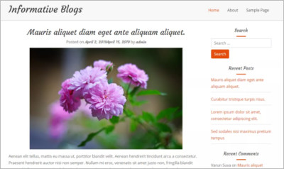 Informative Blogs WordPress Theme - Free Download