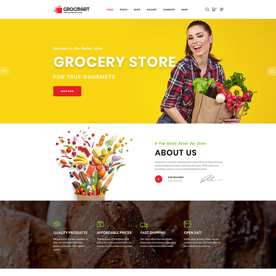 Grocmart Multipage HTML Template    