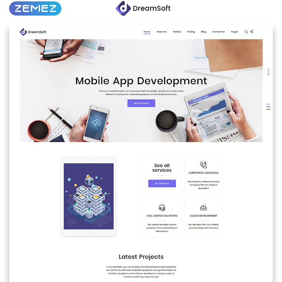 Web Development Multipage HTML Template    