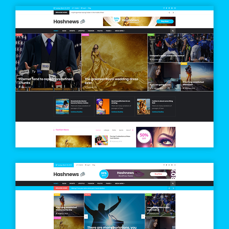 HashNews - Magazine & Newspaper WordPress Theme