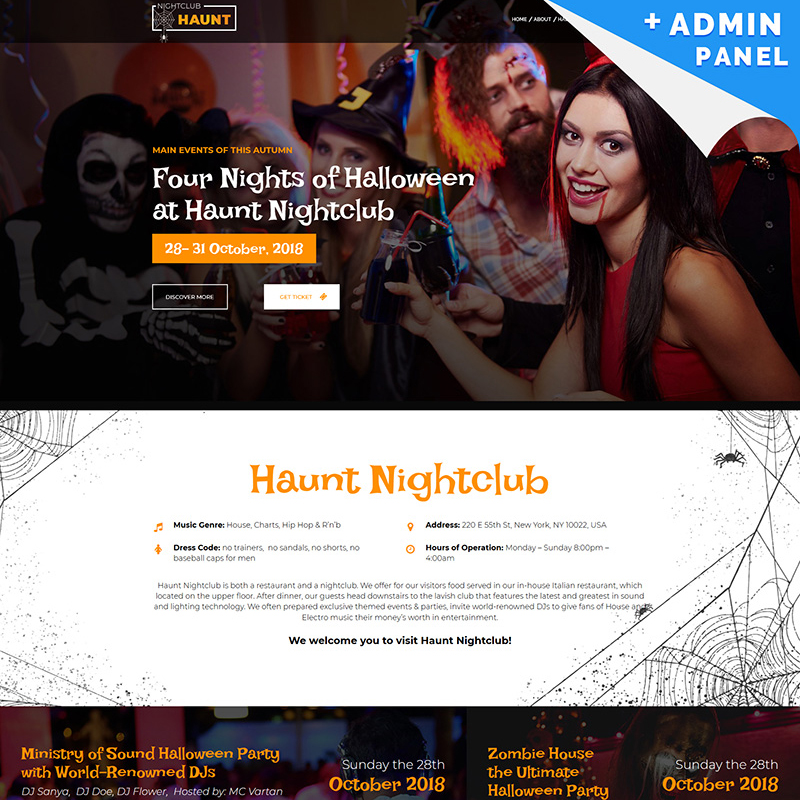 Halloween Landing Page Template