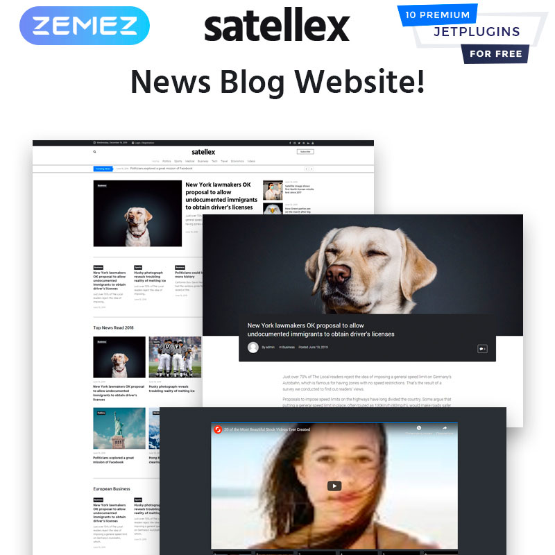 Satellex - News Blog Multipurpose Classic WordPress Theme