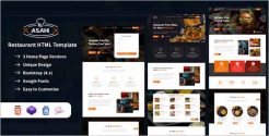 Asahi Restaurant HTML Template