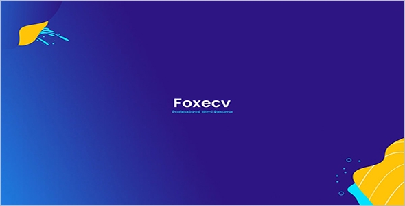 Foxecv Professional Html Resume