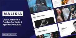 Malisia Clean Minimal Portfolio Agency Template