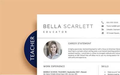 Teacher resume templates