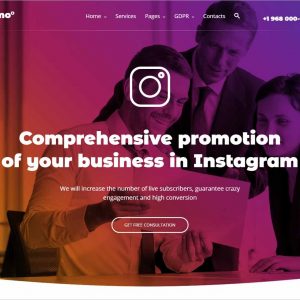 iPromo Instagram Agency WordPress Theme