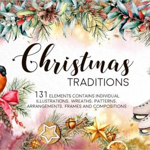 Christmas Traditions Watercolor