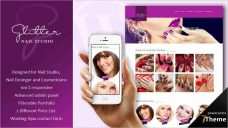Glitter Nail Salon Beauty Theme