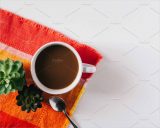 Green Coffee Flat Lay