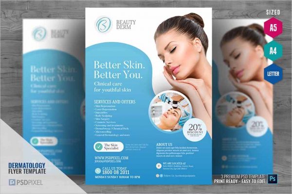 Dermatology services Promo flyer