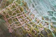 Knots decorating a crumpled shawl