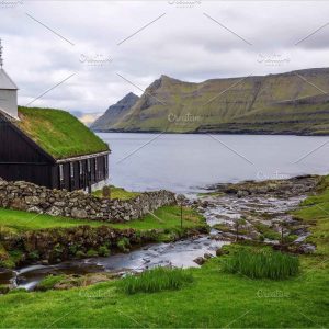 Wooden church on Faroe Islands