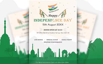 India Independence Day Flyers