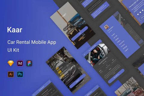 Top 20+ Rental Car Mobile App Designs - UX/UI, Figma,XD,Ai,PS