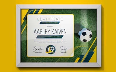 Soccer Certificates