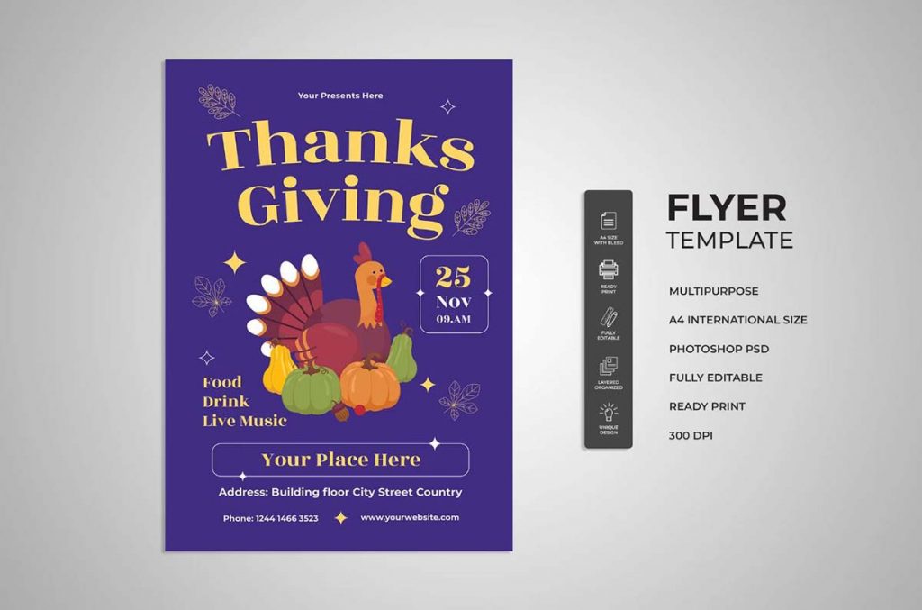 Thanksgiving Party Flyer