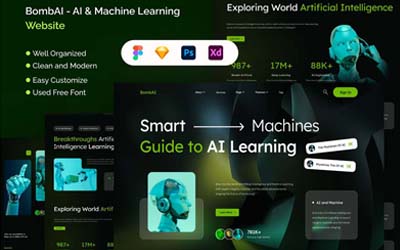 AI & Machine Learning Websites UI/UX Designs