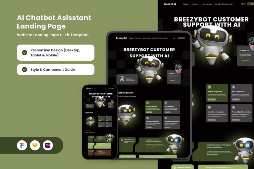 AI Chat Assistant Landing Page