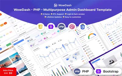PHP Admin Dashboard Template