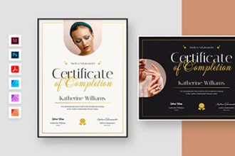 Esthetician Certificate Template