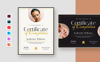 Esthetician Certificate Template