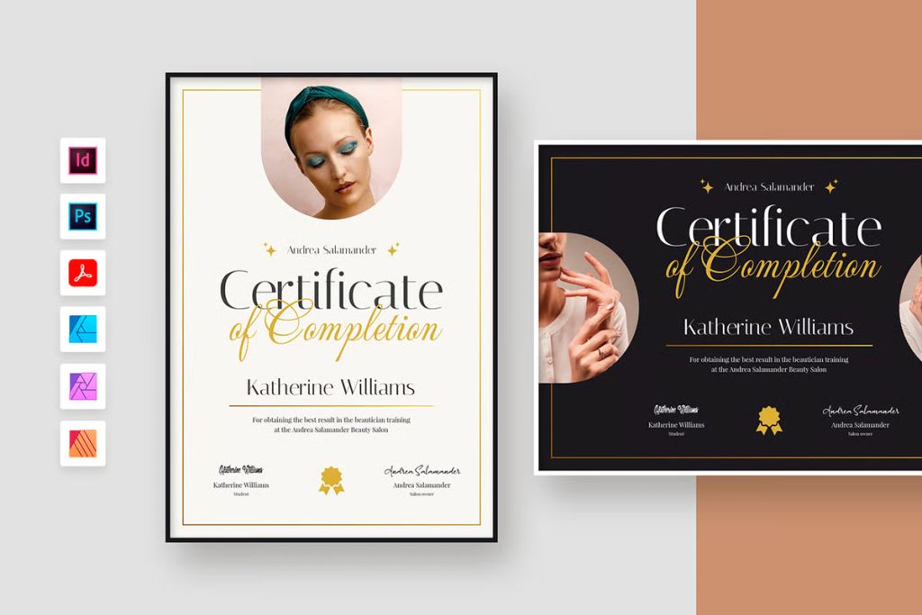 Esthetician Certificate Template